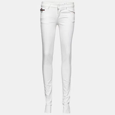 Pre-owned Gucci White Denim Slim Fit Legging Jeans S/waist 30"