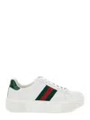 Gucci White Leather Ace Sneakers In White