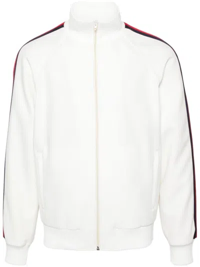 Gucci White Drill Bomber Jacket