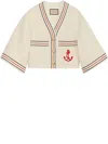 Gucci Cotton Linen Gauze Shirt In Ivory