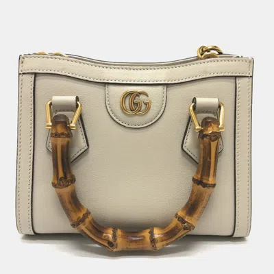 Pre-owned Gucci White Gg Marmont Bag