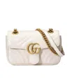 Gucci Gg Marmont Mini Crossbody Bag In White