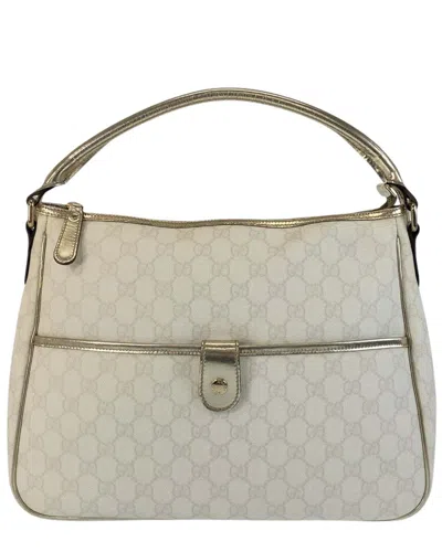 Gucci White Gg Supreme Canvas Handbag (authentic Pre-loved) In Neutral