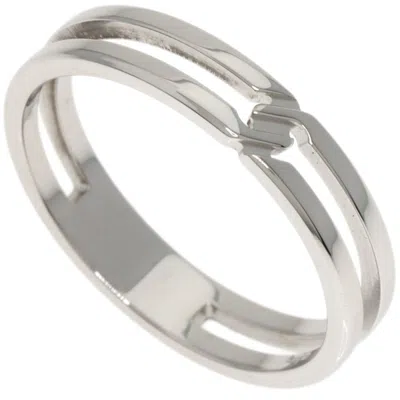Pre-owned Gucci White Gold (18k) Band Ring ()