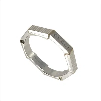 Pre-owned Gucci White Gold (18k) Band Ring ()