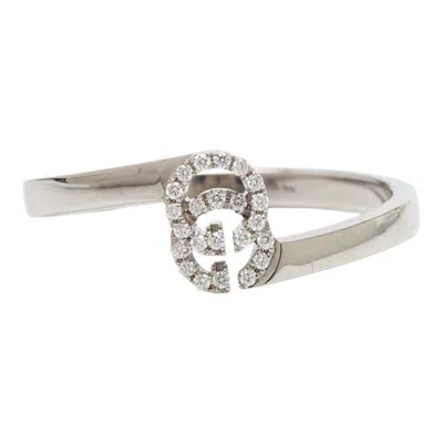 Pre-owned Gucci White Gold (18k) Band Ring ()