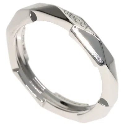 Pre-owned Gucci White Gold (18k) Band Ring ()