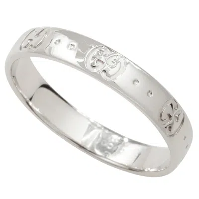 Pre-owned Gucci White Gold (18k) Band Ring ()