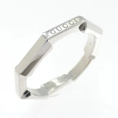 Pre-owned Gucci White Gold (18k) Band Ring ()