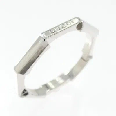 Pre-owned Gucci White Gold (18k) Band Ring ()