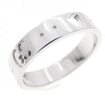 Pre-owned Gucci White Gold White Gold (18k) Band Ring ()