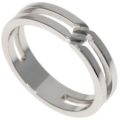 Pre-owned Gucci White Gold White Gold (18k) Band Ring ()