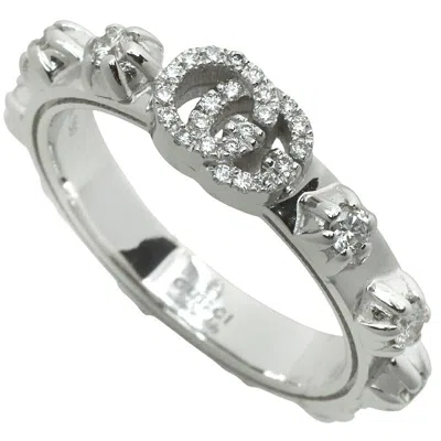 Pre-owned Gucci White Gold White Gold (18k) Band Ring ()