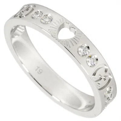 Pre-owned Gucci White Gold White Gold (18k) Band Ring ()