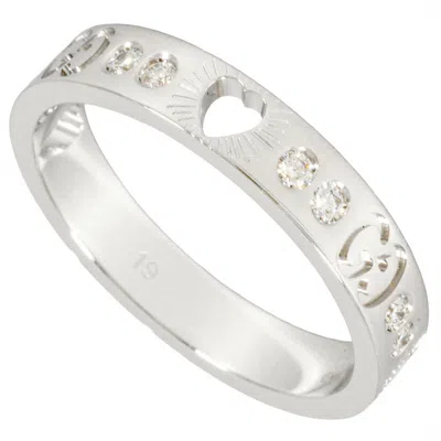 Pre-owned Gucci White Gold White Gold (18k) Band Ring ()