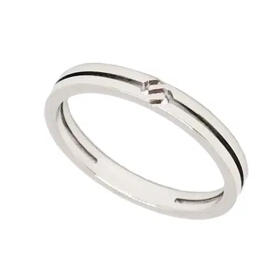Pre-owned Gucci White Gold White Gold (18k) Band Ring ()