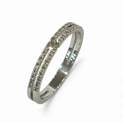 Pre-owned Gucci White Gold White Gold (18k) Band Ring ()