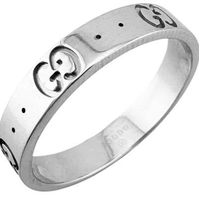 Pre-owned Gucci White Gold White Gold (18k) Band Ring ()
