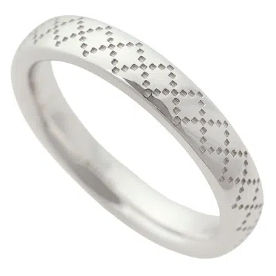 Pre-owned Gucci White Gold White Gold (18k) Band Ring ()