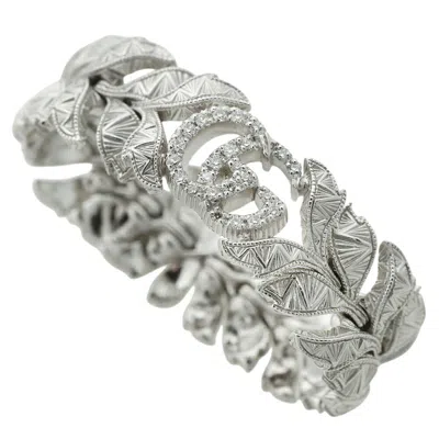 Pre-owned Gucci White Gold White Gold (18k) Band Ring ()
