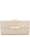 Gucci White Ssima Leather Flap Continental Wallet (authentic Pre-loved) In Neutral