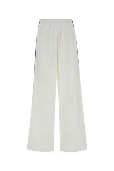 Gucci Leisure Trousers In Ribbed Cotton Jersey With Web In Brown
