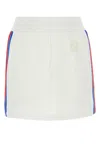 Gucci White Jersey Mini Skirt In Sunlightmix