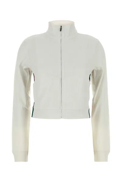 Gucci White Jersey Sweatshirt In Neutral