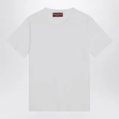 Gucci White Jersey T-shirt With Embroidery Women