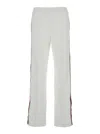 Gucci White Joggers Pants With Logo Embroidery And Web Detail In Polyamide Woman In White