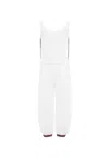 Gucci White Jumpsuit For Girl With Logo And Web Details In White