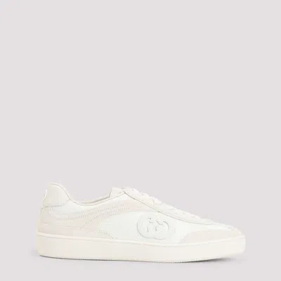 Gucci White Lace Up Sneakers
