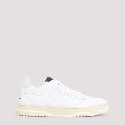 Gucci White Lace Up Sneakers