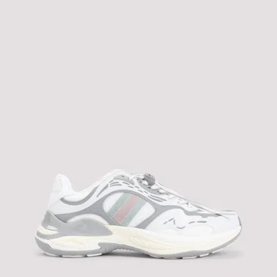 GUCCI WHITE LACE UP SNEAKERS
