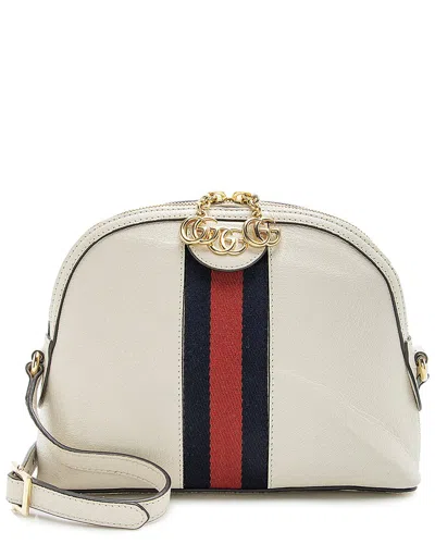 Gucci White Leather & Nylon Ophidia Dome Small Shoulder Bag (authentic Pre-  Loved)
