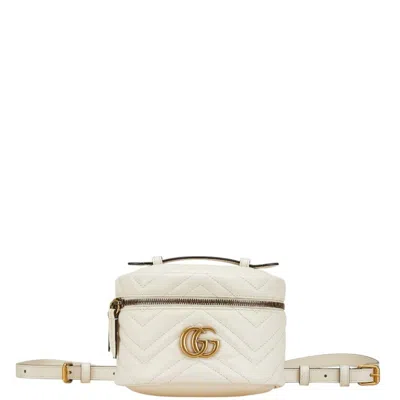 Pre-owned Gucci White Leather Backpack ()