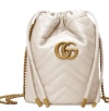 Gucci Gg Marmont Mini-bucket Bag In White