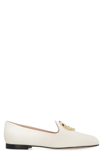 Gucci White Leather Ballet Flats For Women
