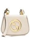 Gucci White Leather Blondie Card Case On Strap (authentic Pre-loved) In Neutral