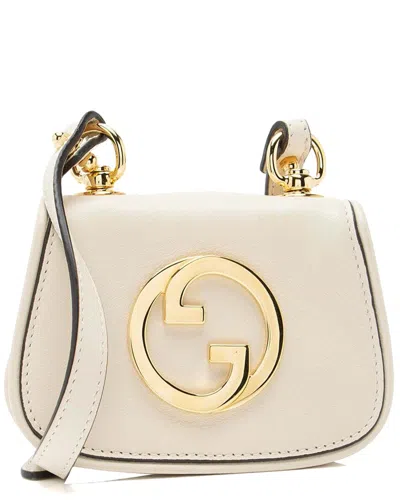 Gucci White Leather Blondie Card Case On Strap (authentic Pre-loved)