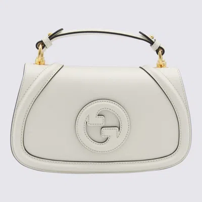 Gucci White Leather Blondie Medium Shoulder Bag In Metallic