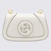 Gucci White Leather Blondie Shoulder Bag In Metallic