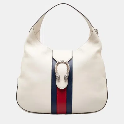 Pre-owned Gucci White Leather Dionysus Hobo Bag