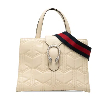 Pre-owned Gucci White Leather Handbag Shoulder Bag ()