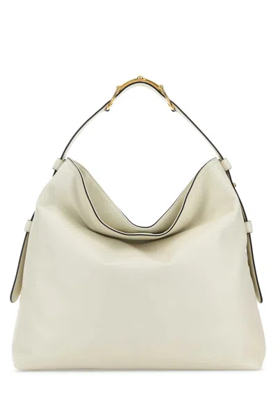 Gucci Large Leather Shopping Bag With Top Handle In Green