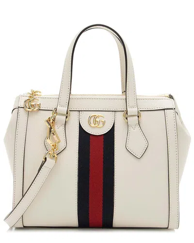 Gucci White Leather Ophidia Small Tote (authentic Pre-loved)