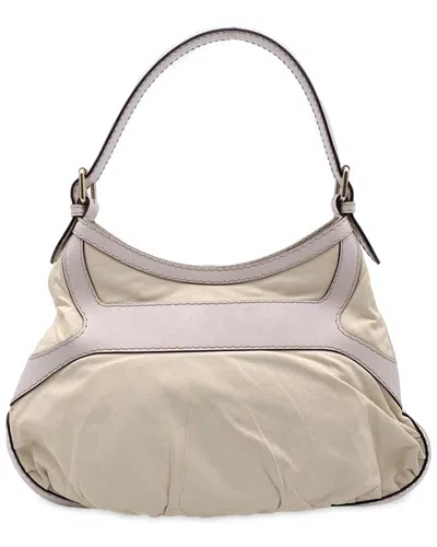 Gucci White Leather Queen Hobo Bag (authentic Pre-loved) In Neutral