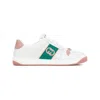 GUCCI WHITE LEATHER SCREENER SNEAKERS
