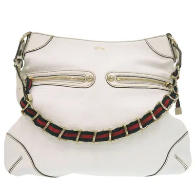 Pre-owned Gucci White Leather Shoulder Bag ()