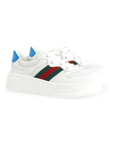 Gucci Kids' White Leather Sneakers